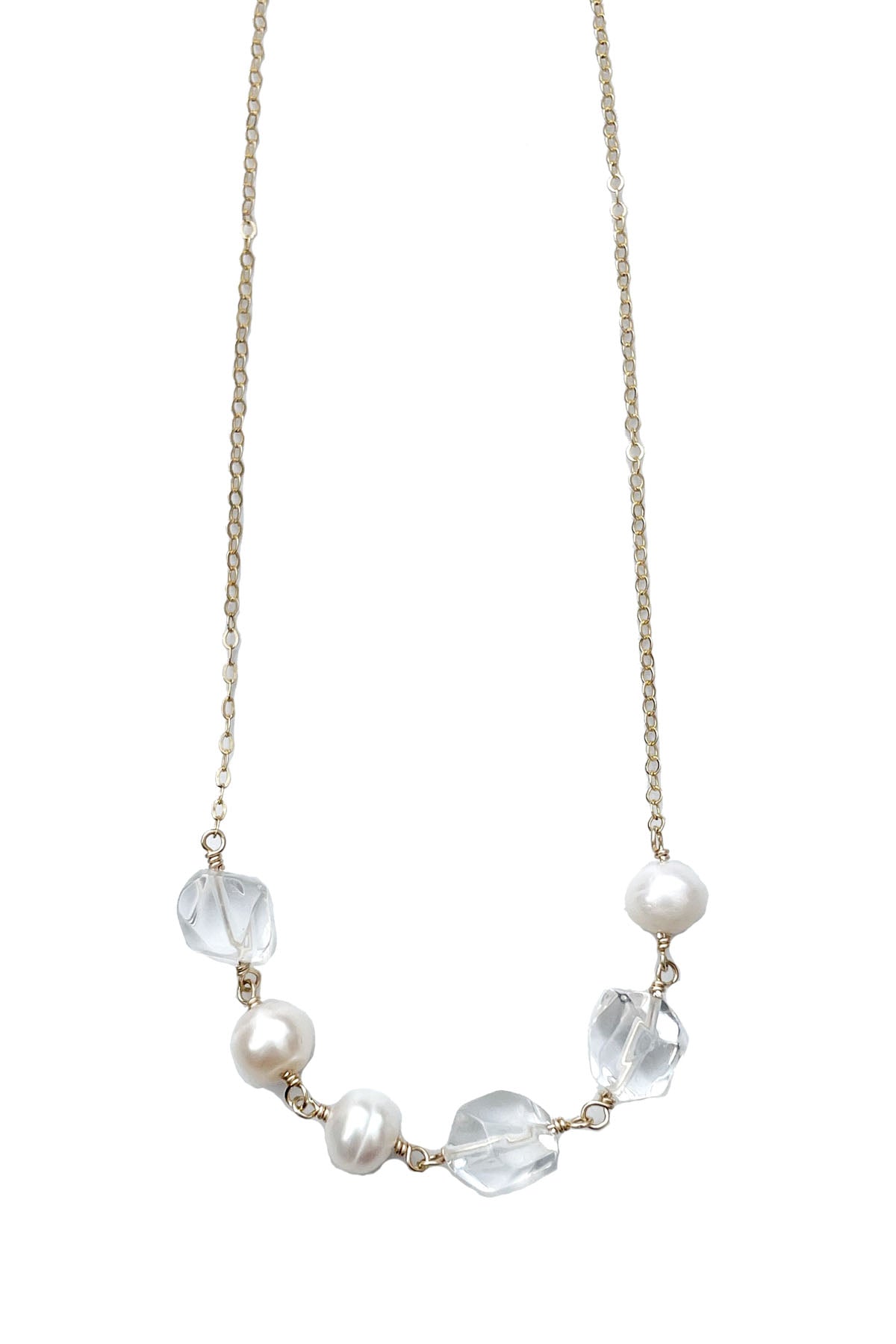 Bloor Pearl and Quartz Necklace