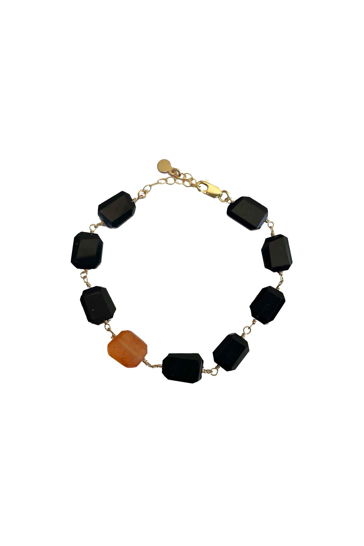 Haddonfield Onyx and Carnelian Bracelet