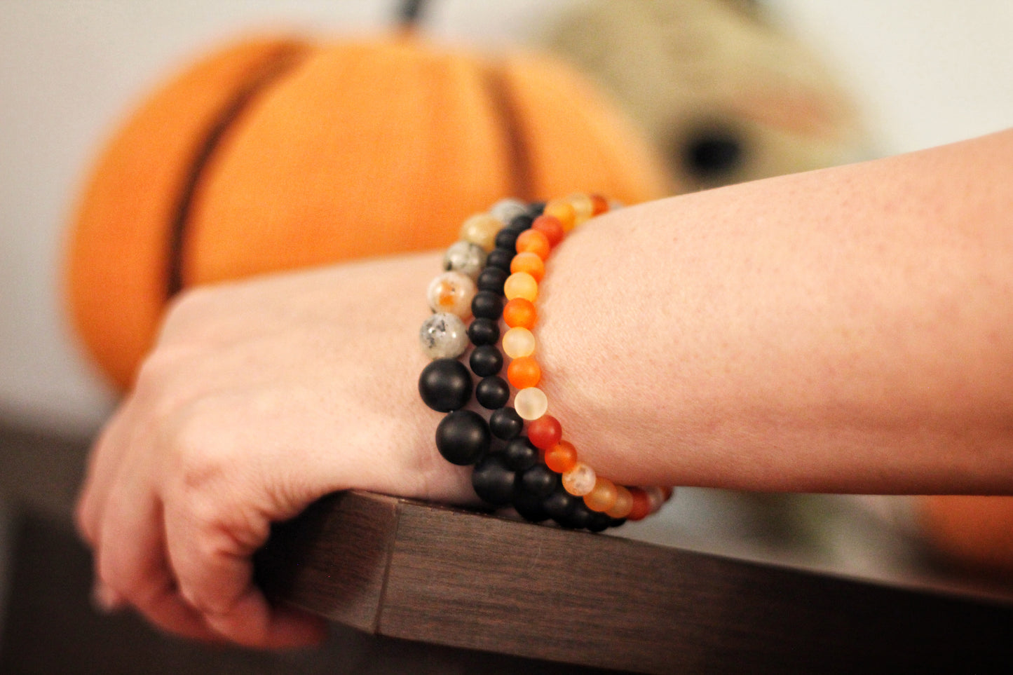 Santa Carla Onyx and Sunstone Bracelet