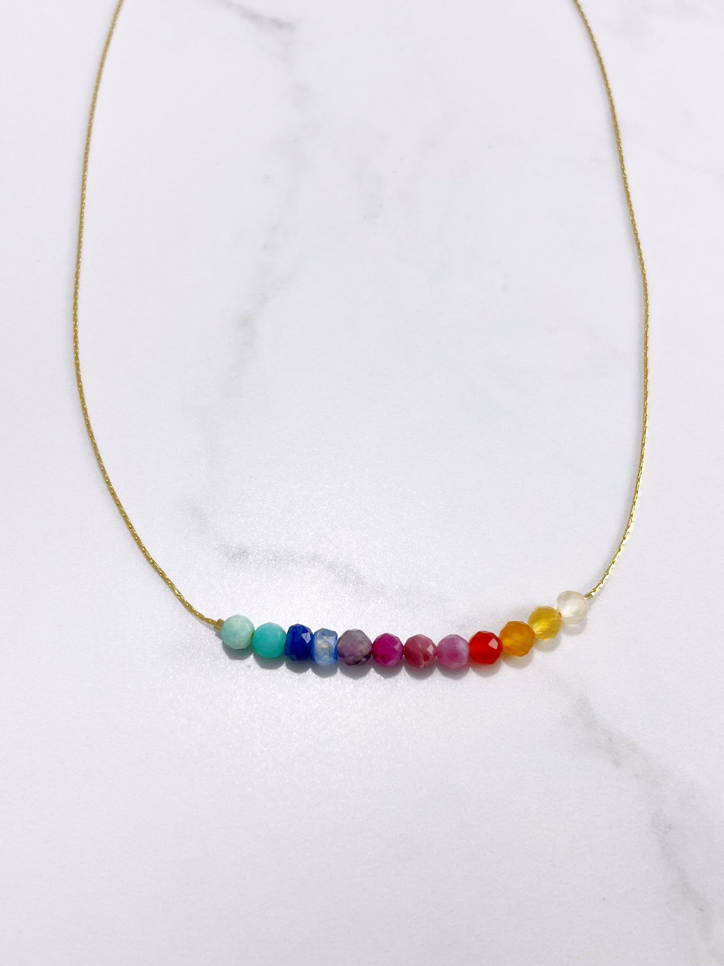 Adelaide Rainbow Gemstone Necklace