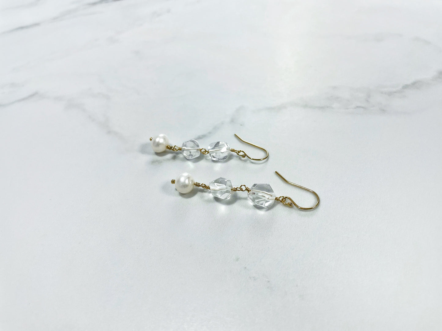 Bloor Pearl and Quartz Earrings