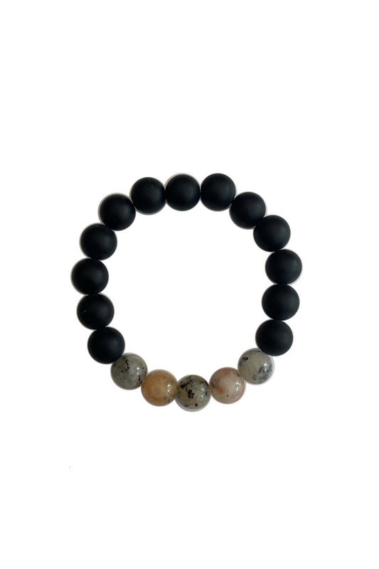 Santa Carla Onyx and Sunstone Bracelet